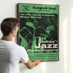 art blakey, jazz messengers, art blakey poster, jazz messengers poster, art blakey concert poster, jazz concert poster, 1960 jazz poster, art blakey 1960, art blakey munich, jazz messengers munich, hard bop poster, blue note jazz, jazz legends poster, vintage jazz concert poster, classic jazz poster, germany jazz concert, jazz history poster, famous jazz musicians, bop jazz poster, jazz festival memorabilia, rare jazz collectibles, jazz album cover art, jazz drummers poster, jazz quintet poster, modern jazz movement, retro jazz art, european jazz tour poster, jazz club poster, jazz vinyl collectors