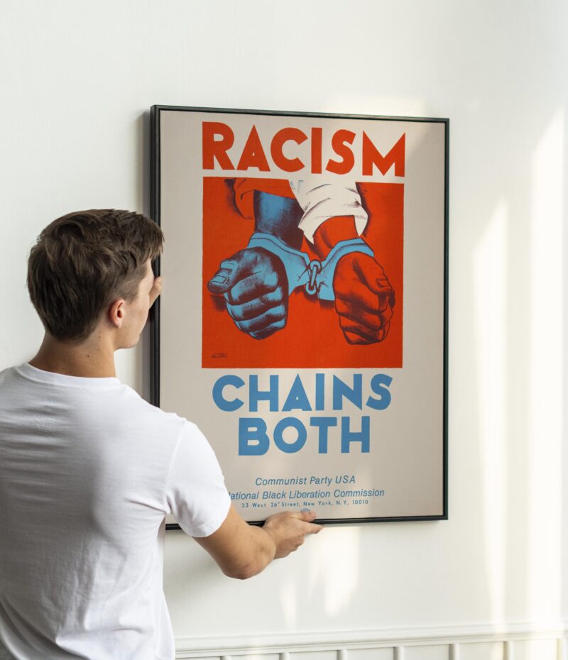 Vintage Civil Rights Poster – Black Power Movement, Hugo Gellert, 1960s Activist Art Print