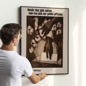 Black Power Civil Rights Poster Hugo Gellert, Communist Protest Art, Vintage Revolutionary Print
