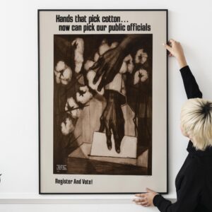 Black Power Civil Rights Poster Hugo Gellert, Communist Protest Art, Vintage Revolutionary Print