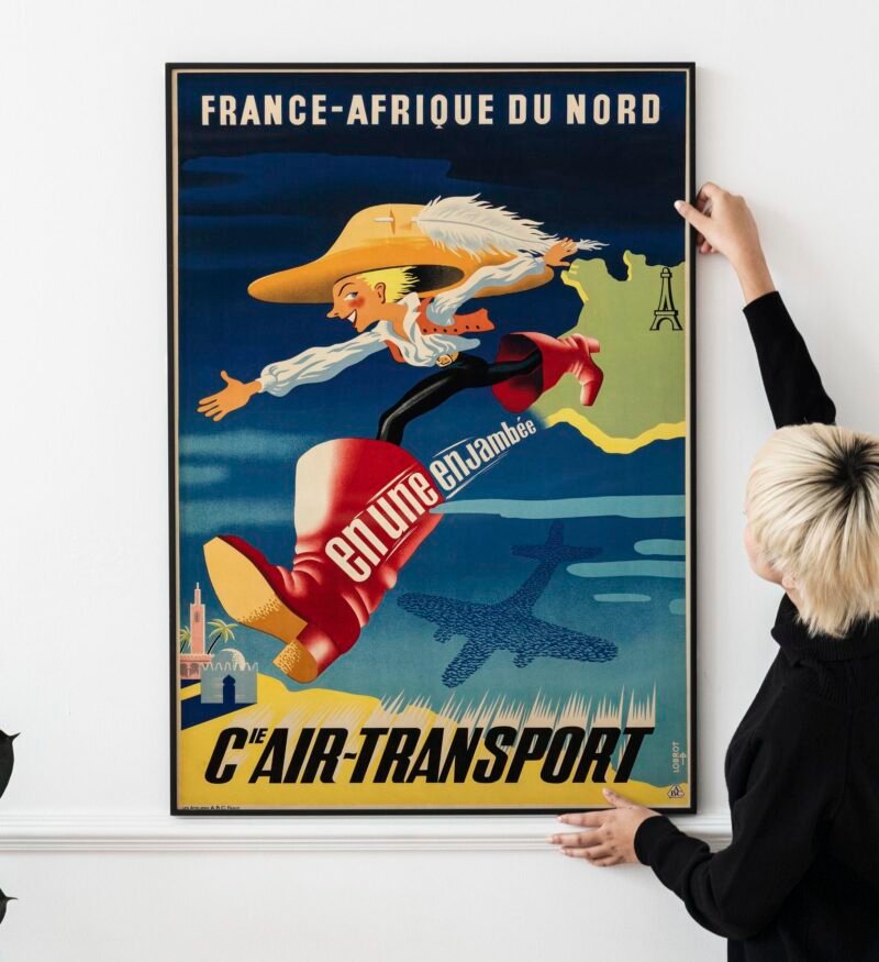 France Afrique du Nord Travel Poster – 1940s Vintage North Africa