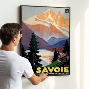 Vintage 1930 French Travel Poster – Paris Lyon Méditerranée Railway, Art Deco Print