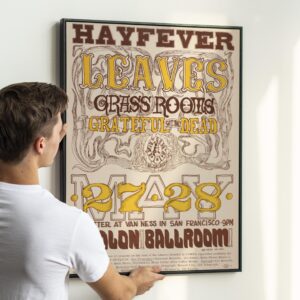 60s Psychedelic Concert Poster – Grateful Dead "Hayfever," Avalon Ballroom, Vintage Art