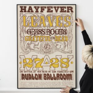 60s Psychedelic Concert Poster – Grateful Dead "Hayfever," Avalon Ballroom, Vintage Art