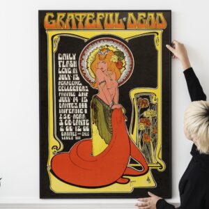 60s Grateful Dead Poster – Vancouver Concert at Dante’s Inferno, Psychedelic Collectible