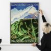 1950s Hausberg-Sessellift Poster – Vintage German Ski Lift Travel Art, Bavarian Alps Winter Sports, Retro Mountain Print