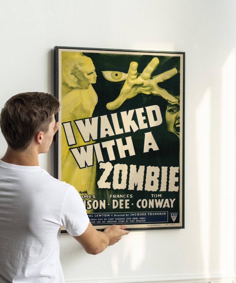 I Walked with a Zombie 1943 Movie Poster – Vintage Horror Classic, RKO Film, Voodoo Thriller, Retro Cinema Print, Cult Horror Art