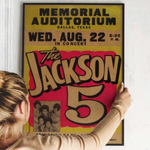 Vintage Jackson 5 1970s Concert Poster, Vintage Motown Poster Print