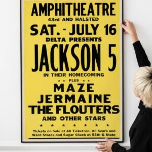 Vintage Jackson 5 Concert Poster 1977 Homecoming Concert Poster, Rare Motown Memorabilia