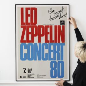 ed Zeppelin Last Show 1980 Berlin Poster – Classic Tour Art Print