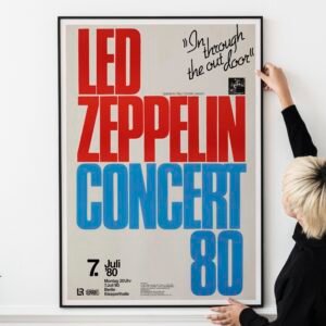 ed Zeppelin Last Show 1980 Berlin Poster – Classic Tour Art Print