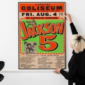 The Jackson 5 Carolina Coliseum 1972 Poster Classic Motown Concert Print