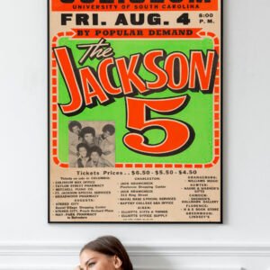 The Jackson 5 Carolina Coliseum 1972 Poster Classic Motown Concert Print