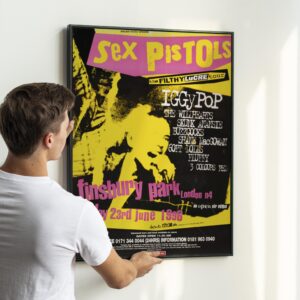 Vintage Sex Pistols Concert Poster – Finsbury Park Punk Rock Print