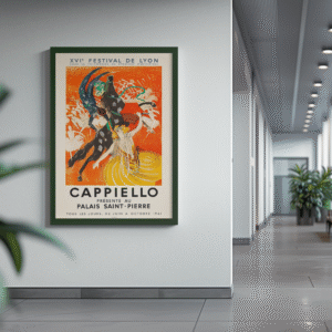 Leonetto Cappiello Vintage France Travel Poster – Festival de Lyon 1961 Tourism Art