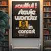 Stevie Wonder Live 1972 – Retro Motown Concert Poster, Soul Music Wall Print