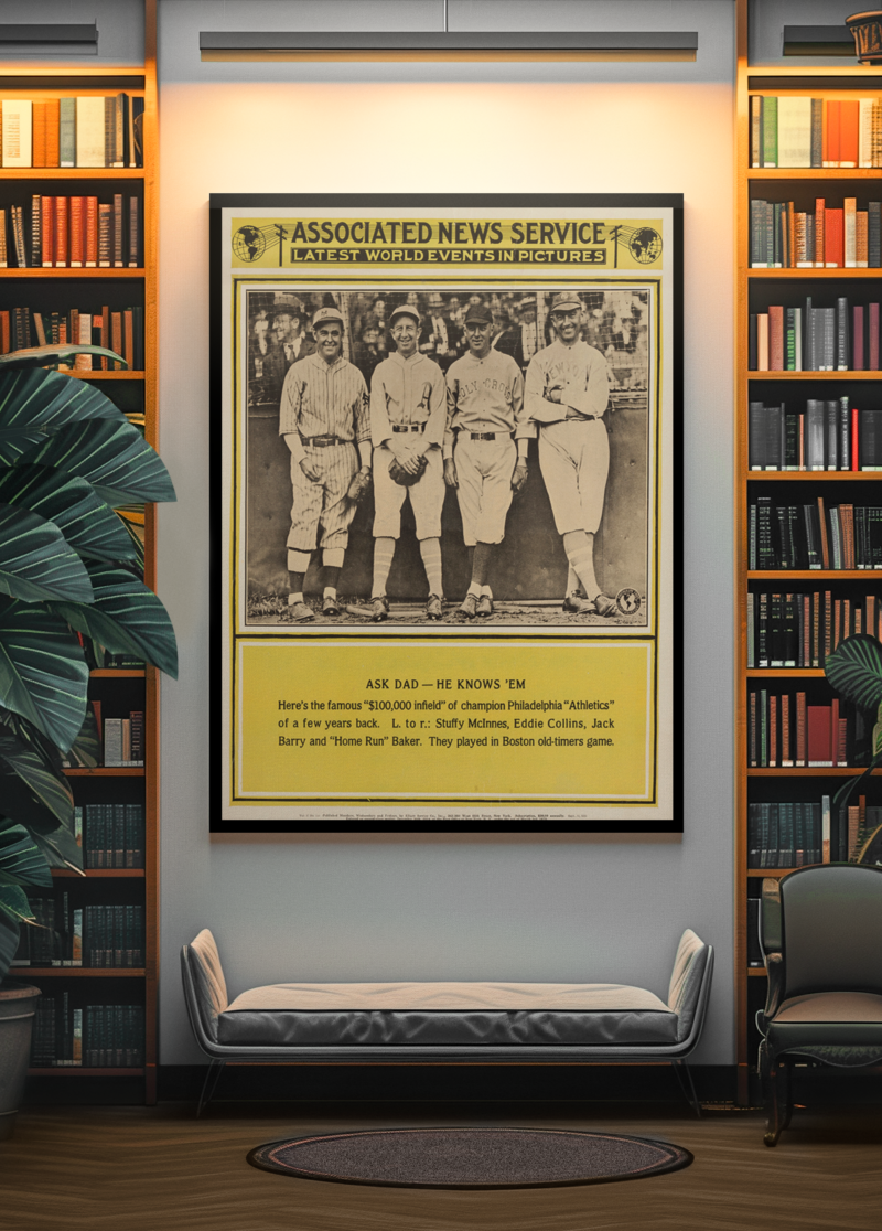 Eddie Collins 1930s Poster – Classic Baseball Memorabilia