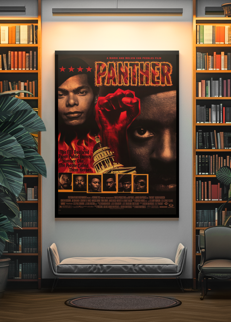 Panther Movie Poster 1995 – Radical Black History Film Artwork