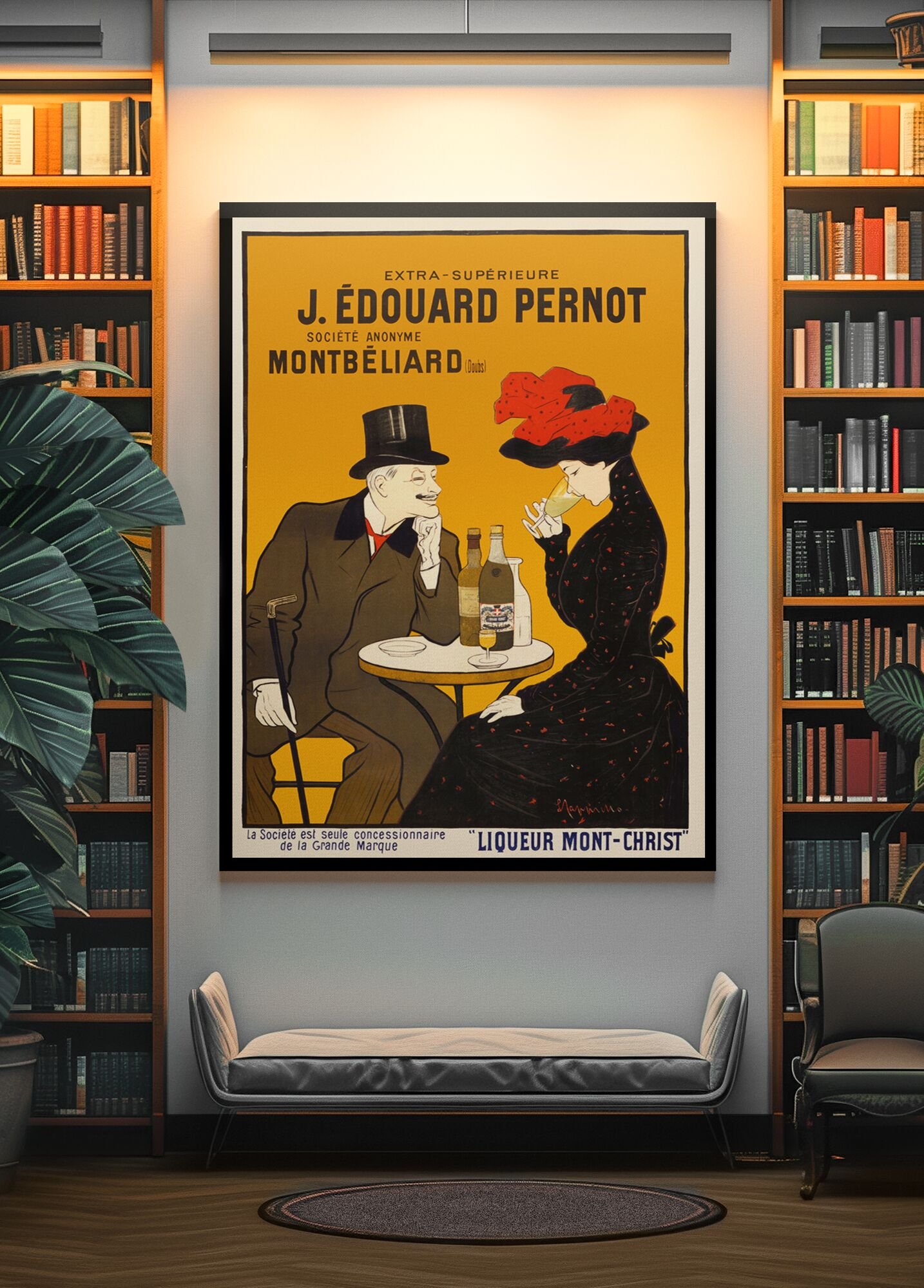 Leonetto Cappiello Cafe Poster – 1900 French Pernot Advert Art