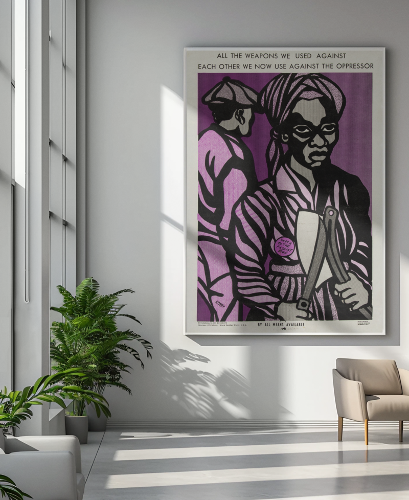Emory Douglas Political Poster – 1960s Black Panther Civil Rights Artwork