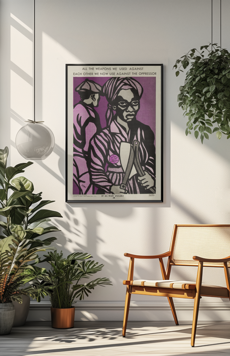 Emory Douglas Political Poster – 1960s Black Panther Civil Rights Artwork