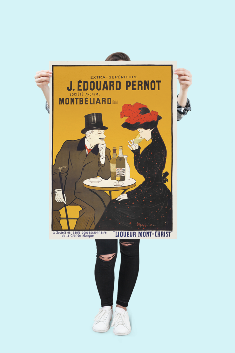 Leonetto Cappiello Cafe Poster – 1900 French Pernot Advert Art