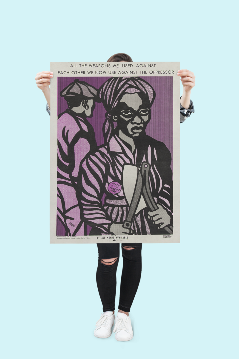 Emory Douglas Political Poster – 1960s Black Panther Civil Rights Artwork