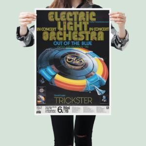 ELO 1978 Concert Poster – Vintage Rock Band Print, Classic 70s Music Festival Wall Art