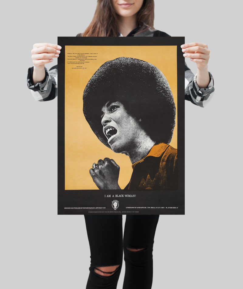 Angela Davis Wall Art – Black Liberation Activist Poster