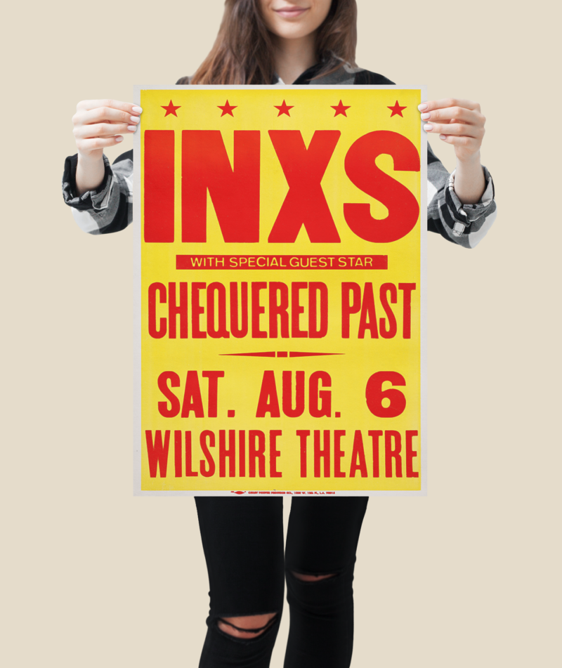 INXS Live 1983 Poster – Rare 80s New Wave Rock Memorabilia