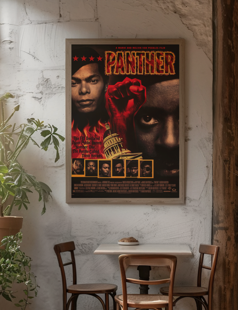 Panther Movie Poster 1995 – Radical Black History Film Artwork
