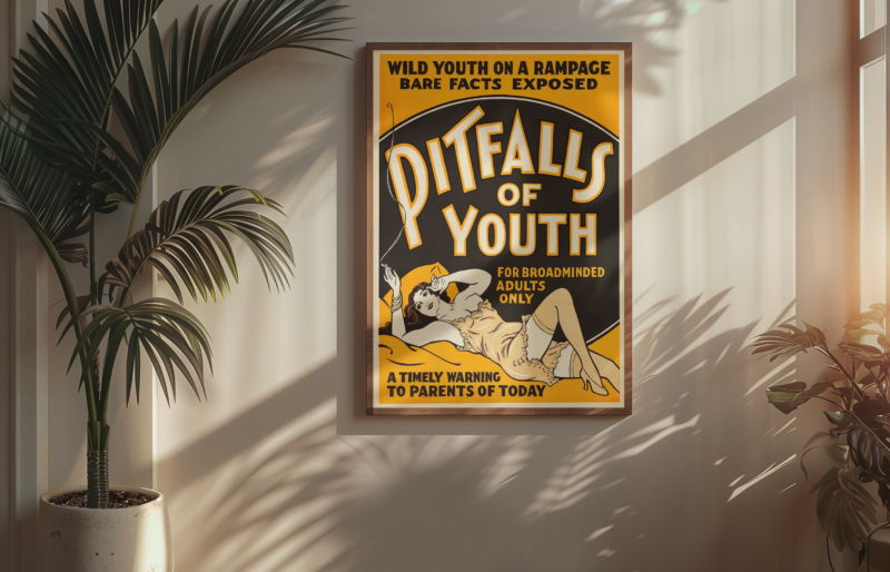 Classic Marijuana Scare Poster – Vintage 1930s Drug Propaganda