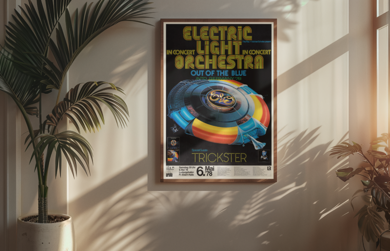 ELO 1978 Concert Poster – Jeff Lynne Electric Light Orchestra Vintage Rock Print - Image 4
