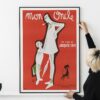 Vintage Jacques Tati Poster – Mon Oncle 1950s French Film Print