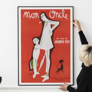 Vintage Jacques Tati Poster – Mon Oncle 1950s French Film Print