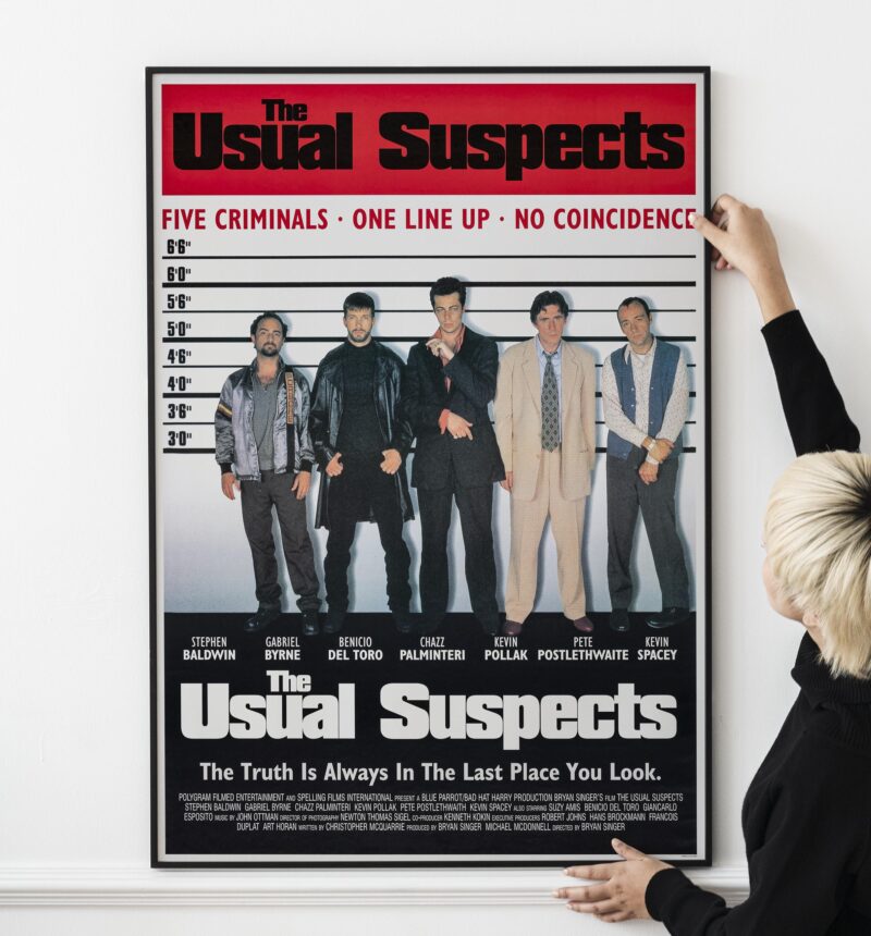The Usual Suspects 1995 Movie Poster – Iconic Neo-Noir Crime Film Art
