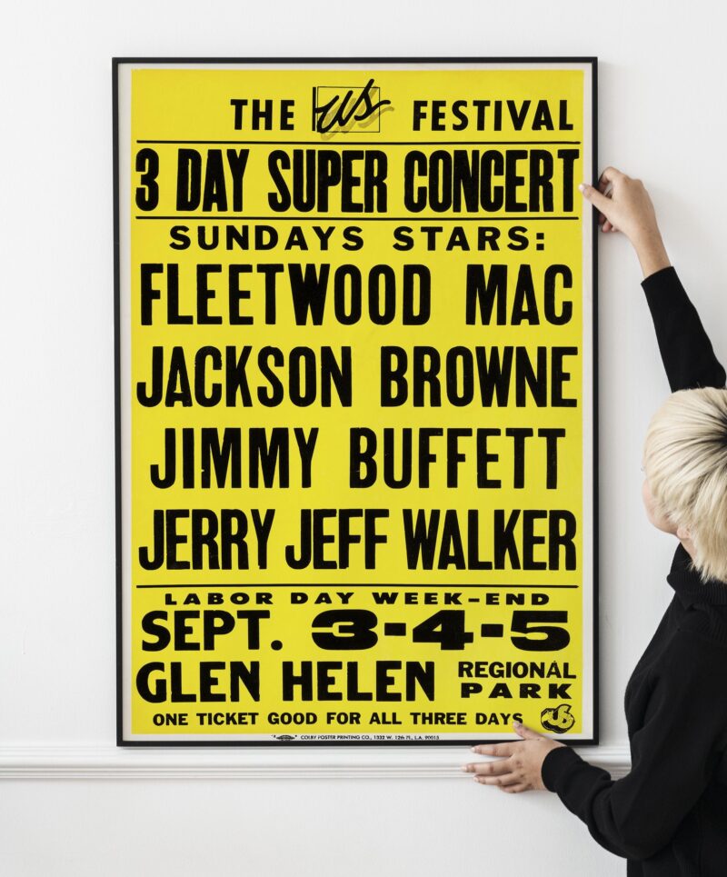 US Festival Wall Art – Fleetwood Mac 1982 Vintage Concert Poster