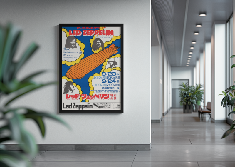 Led Zeppelin Tokyo Japan 1971 Concert Tour Poster