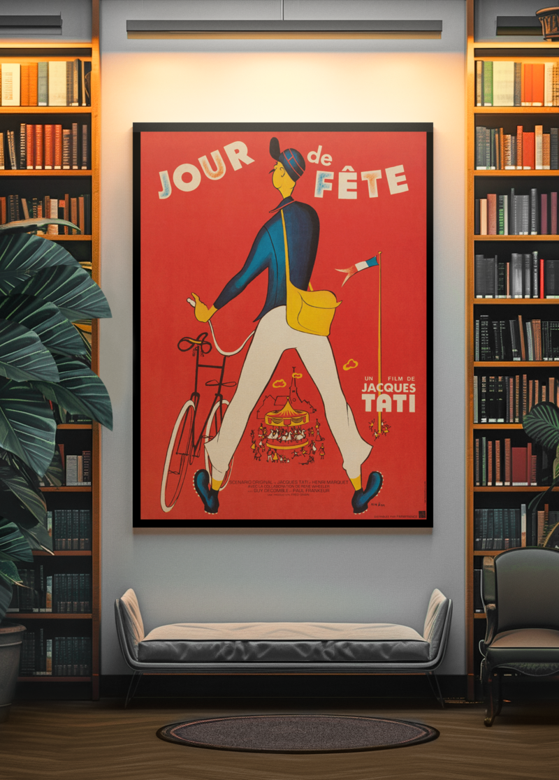 Jour de Fete 1949 - Jacques Tati French Movie Poster