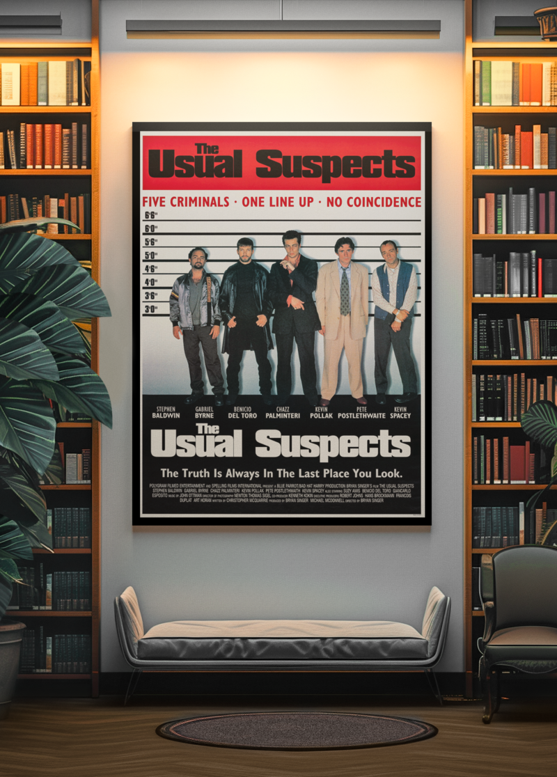 The Usual Suspects 1995 Movie Poster – Iconic Neo-Noir Crime Movie