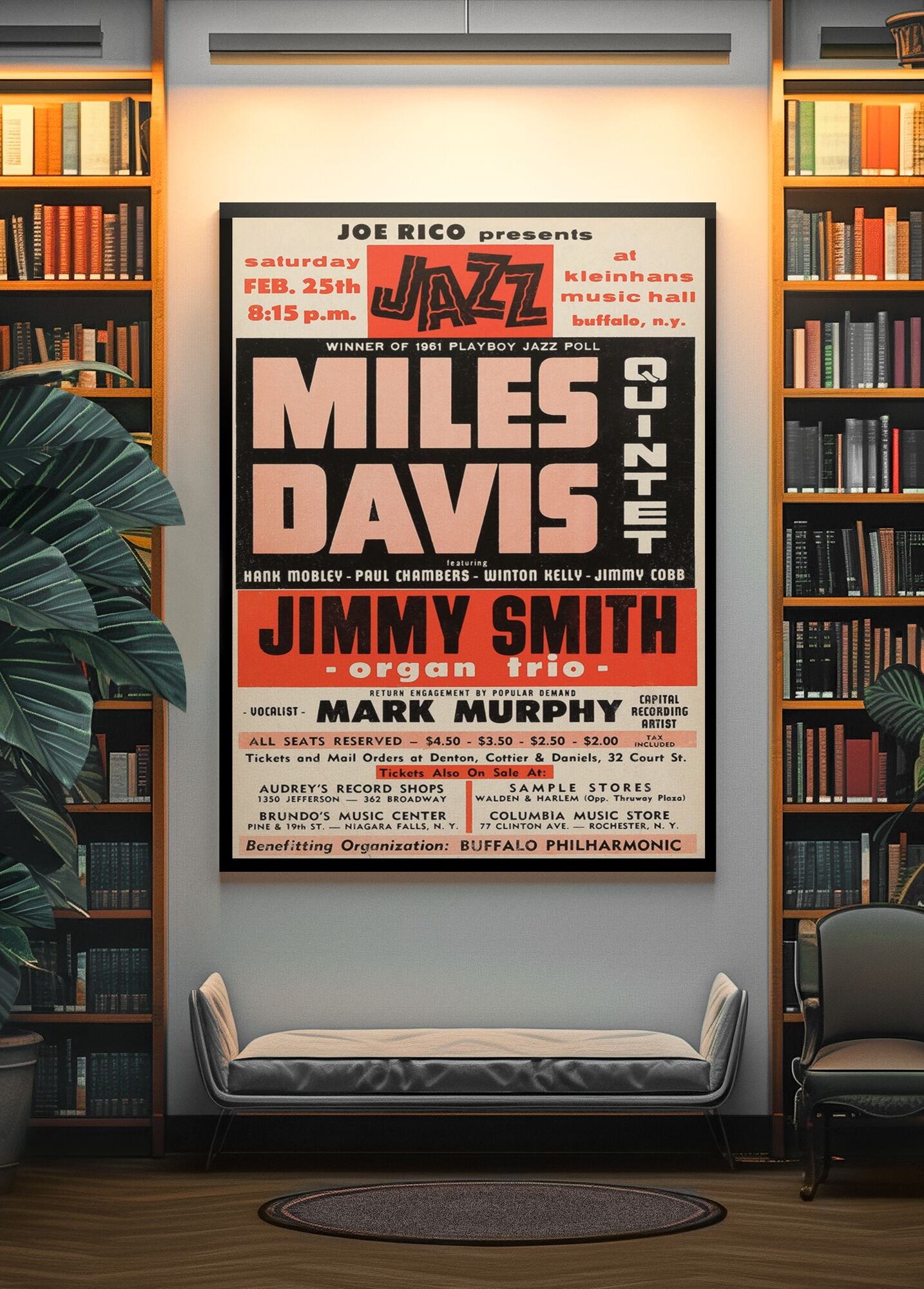 Miles Davis Quintet 1961 Poster – Buffalo NY Jazz Concert Print - Image 5