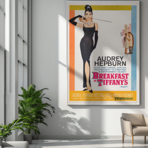 Audrey Hepburn Breakfast at Tiffany's Poster – Classic 1961 Movie Art