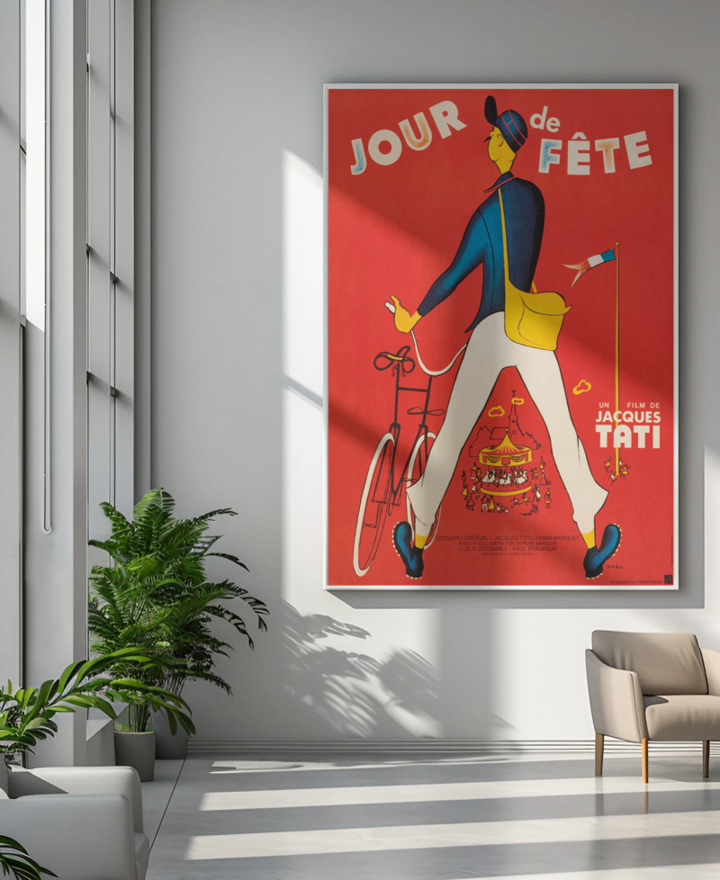 Jour de Fete 1949 - Jacques Tati French Movie Poster