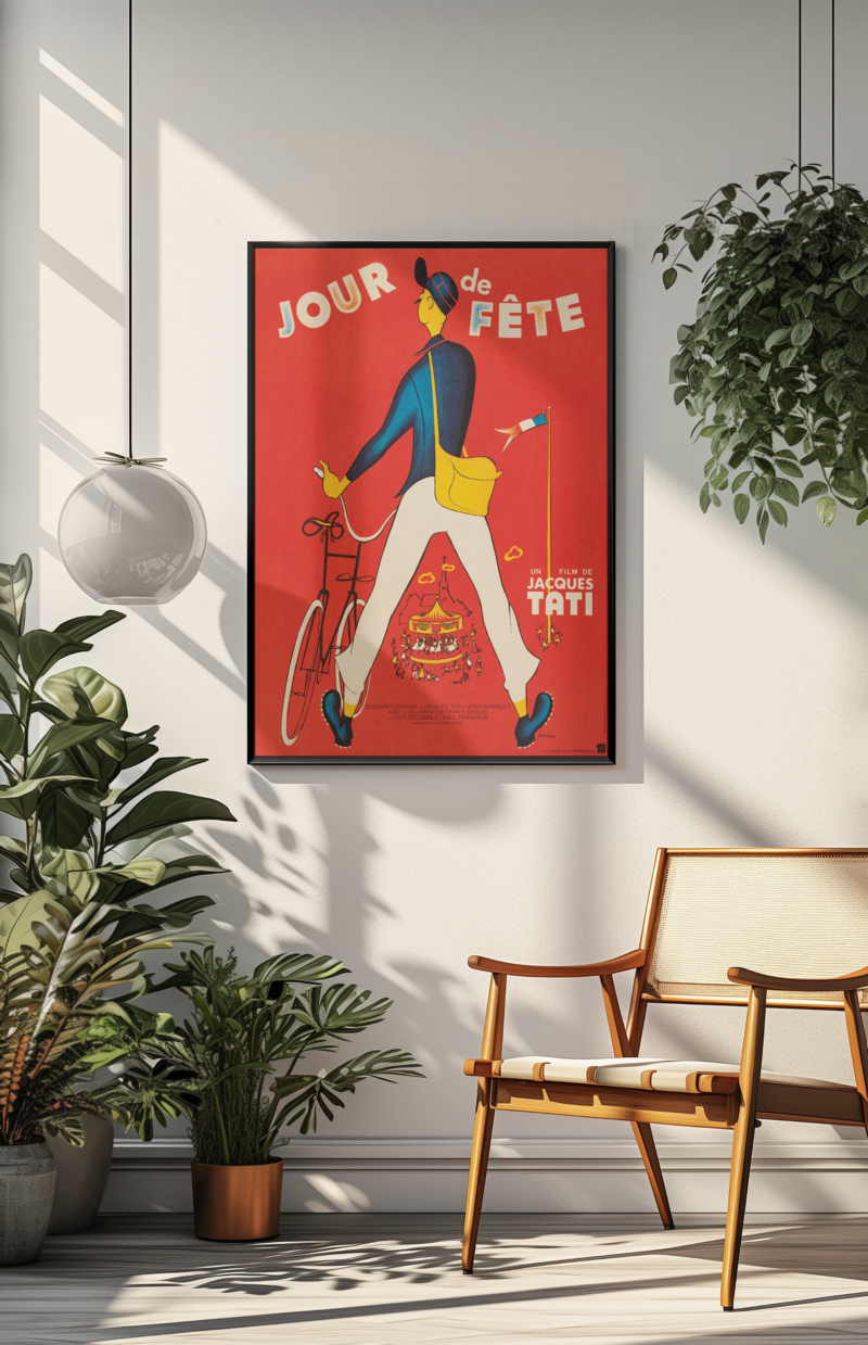 Jour de Fete 1949 - Jacques Tati French Movie Poster