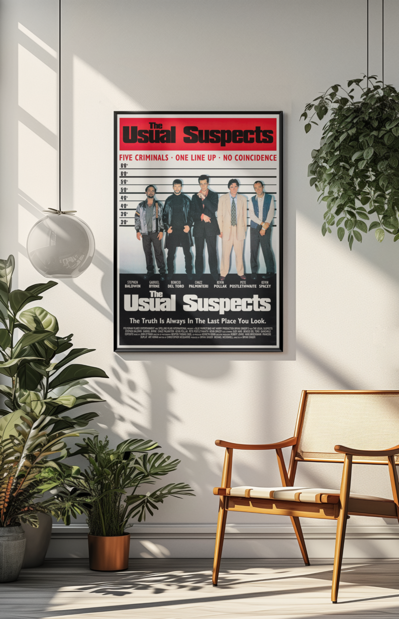 The Usual Suspects 1995 Movie Poster – Iconic Neo-Noir Crime Movie