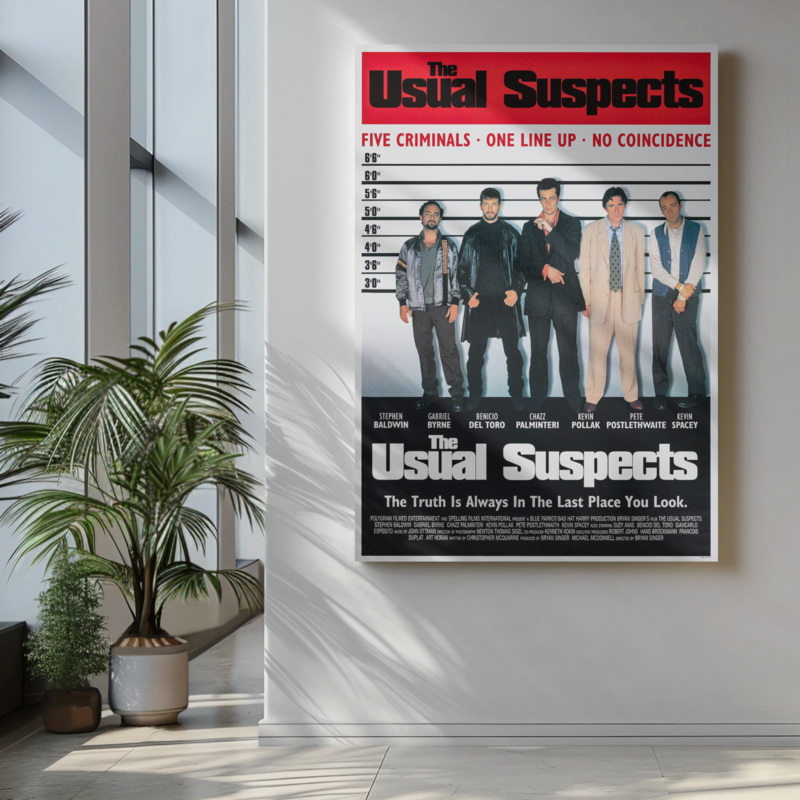 The Usual Suspects 1995 Movie Poster – Iconic Neo-Noir Crime Movie