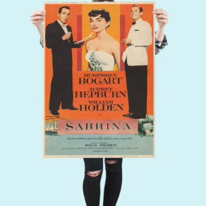 Sabrina 1954 Poster – Audrey Hepburn & Humphrey Bogart