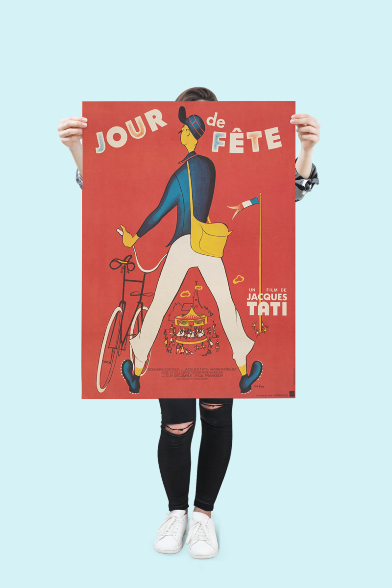 Jour de Fete 1949 - Jacques Tati French Movie Poster