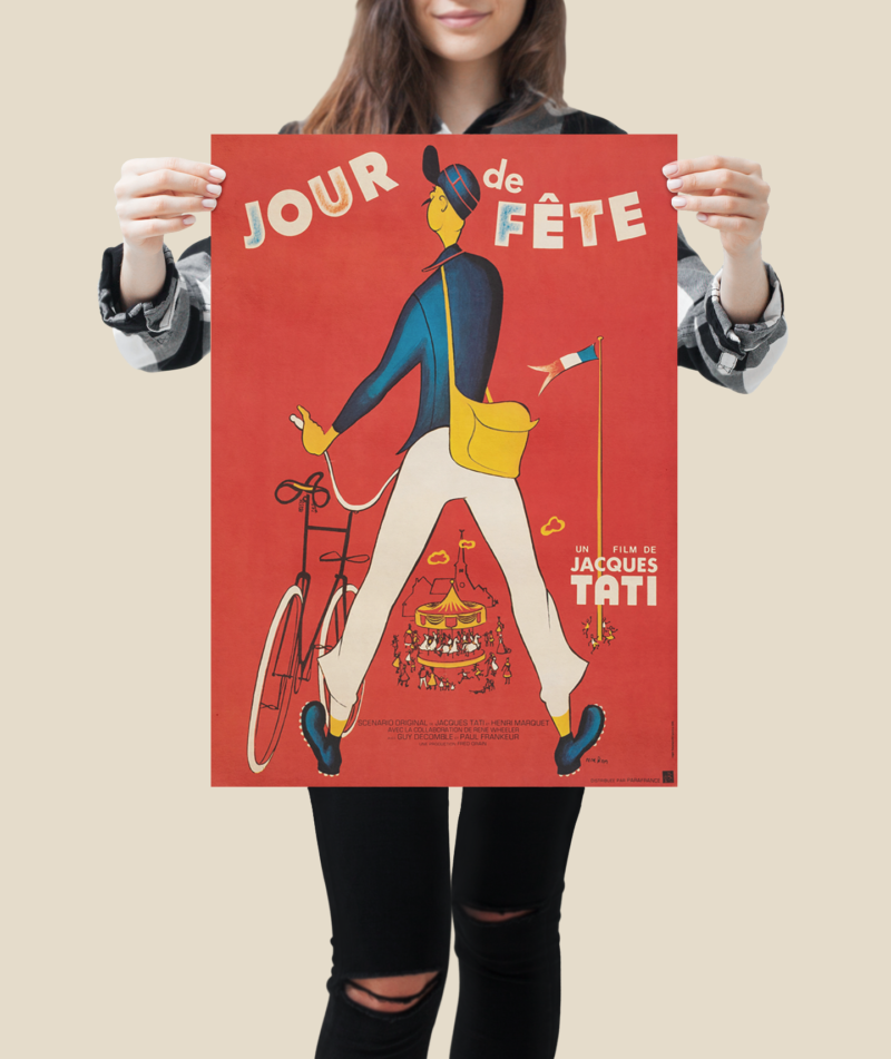 Jour de Fete 1949 - Jacques Tati French Movie Poster