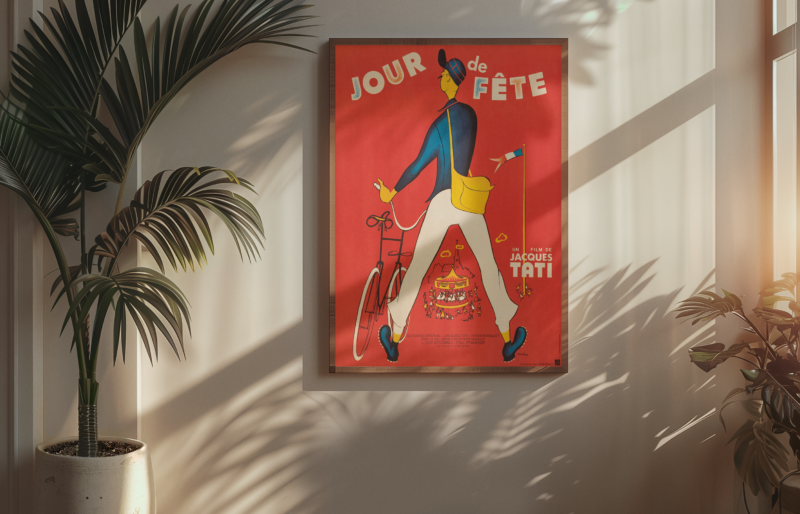 Jour de Fete 1949 - Jacques Tati French Movie Poster
